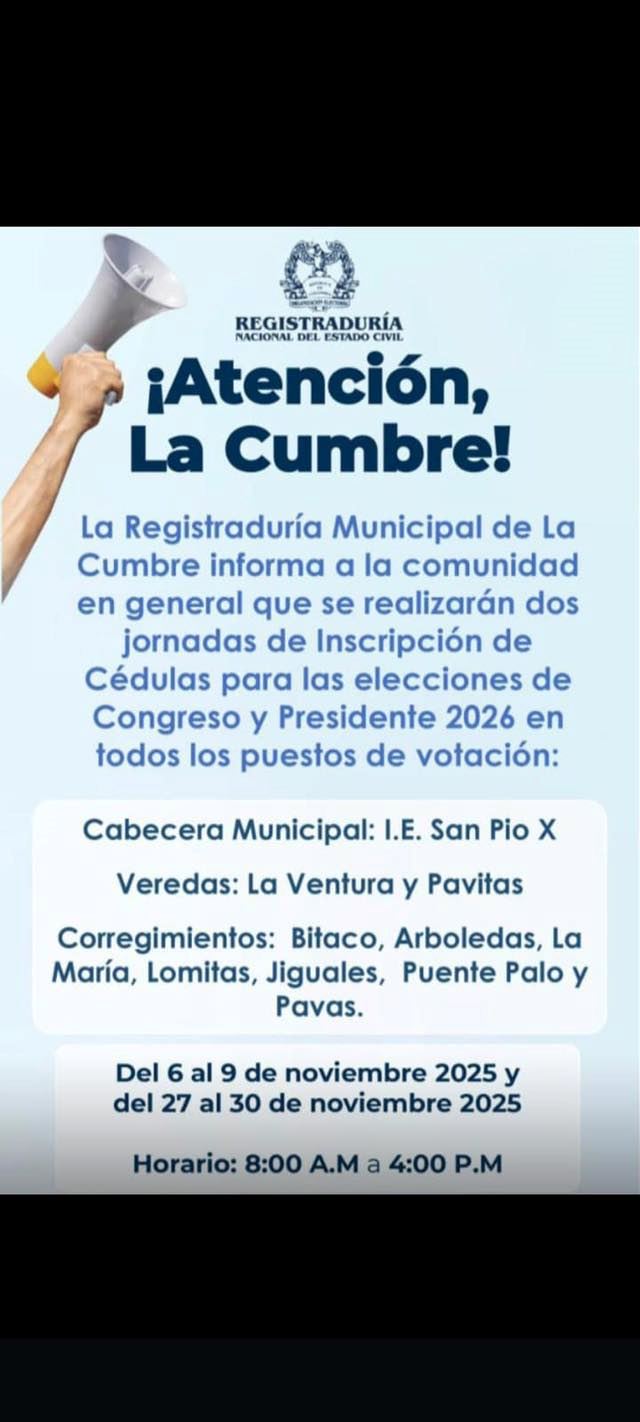 ¡ATENCIÓN, LA CUMBRE! ¡ATENCIÓN, LA CUMBRE!